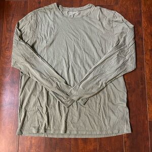 Vince Men's Olive Green Cotton Shirt